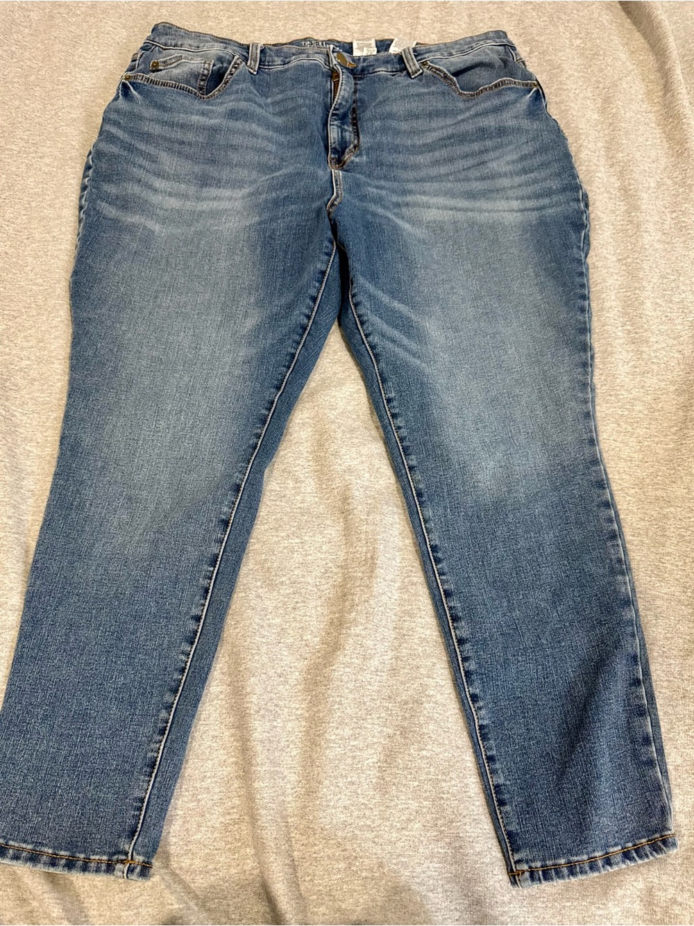 Time n Tru High Rise Curvy Jeans Womens Size 18 Short Straight Medium Wash